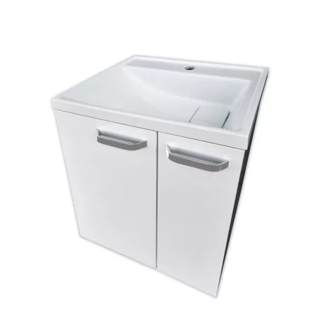 PIRAMIDA EURIDIKA 50L fali / álló fürdőszobabútor öntött műmárvány mosdóval 50 X 38 cm