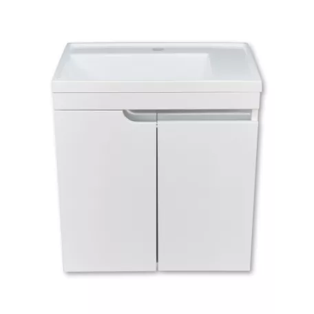 PIRAMIDA EURIDIKA 60LH fali függesztett fürdőszobabútor öntött műmárvány mosdóval 60 cm