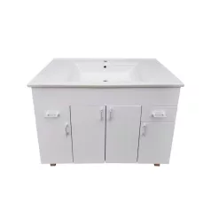   Viva STYLE Ekonomik PLUS 100 lábon álló fürdőszobabútor Sanovit SOFT 13100 mosdóval 101 x 45,5 cm