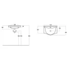 Viva STYLE Ekonomik 55 lábon álló 2 ajtós fürdőszobabútor Sanovit ALBATROS 10055 mosdókagyló 55x45cm