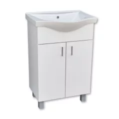   Viva STYLE Ekonomik 65 lábon álló 2 ajtós fürdőszobabútor Sanovit ALBATROS 10065 mosdóval 64,5x46,5