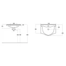 Viva STYLE Ekonomik 65 lábon álló 2 ajtós fürdőszobabútor Sanovit ALBATROS 10065 mosdóval 64,5x46,5