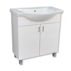   Viva STYLE Ekonomik 75 lábon álló 2 ajtós fürdőszobabútor Sanovit ZENON mosdóval 75 x 50 cm