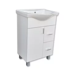   Viva STYLE Bianka 55 lábon álló fürdőszobabútor 2 fiókos Sanovit ALBATROS 10055 mosdókagyló 55x45 cm