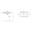 Viva STYLE Karina 75 lábon álló fürdőszobabútor 3 fiókos Sanovit ATRIA 9075 mosdóval 75 x 45,5 cm