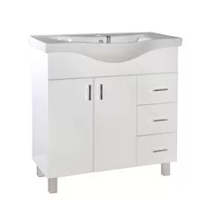   Viva STYLE Bianka 80 lábon álló fürdőszobabútor 3 fiókos Sanovit ALBATROS 10080 mosdóval 80 x 46 cm