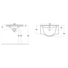 Viva STYLE Bianka 80 lábon álló fürdőszobabútor 3 fiókos Sanovit ALBATROS 10080 mosdóval 80 x 46 cm