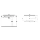 Viva STYLE Karina 85 lábon álló fürdőszobabútor 3 fiókos Sanovit ATRIA 9085 mosdóval 85 x 45,5 cm