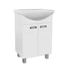 Viva SZQUARE 55 lábon álló fürdőszobabútor Sanovit ZENON 6055 porcelán mosdóval 55 x 44 cm