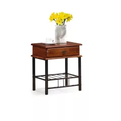 FIONA éjjeliszekrény, antik cseresznye/fekete