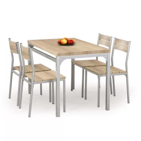 MALCOLM asztal + 4 szék, sonoma tölgy