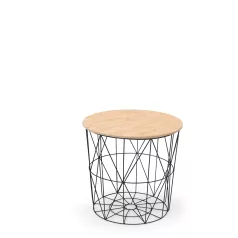 MARIFFA dohányzóasztal, natural / fekete