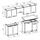 DARIA konyhablokk, 240 cm