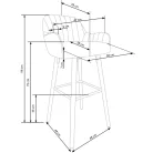 H93 bárszék, sötétzöld