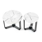 Antica M dohányzóasztal, fekete / fehér