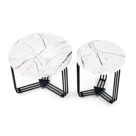 Antica M dohányzóasztal, fekete / fehér