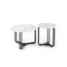 Antica M dohányzóasztal, fekete / fehér