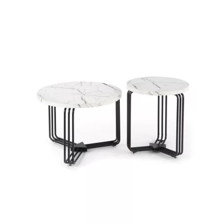 Antica M dohányzóasztal, fekete / fehér