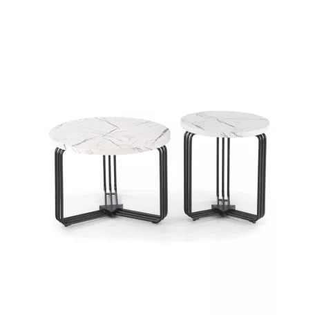 Antica M dohányzóasztal, fekete / fehér