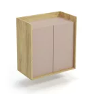 MOBIUS szekrény 2D szín: hikora tölgy/rózsaszín