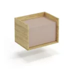 MOBIUS alacsony szekrény 1D szín: hikora tölgy/rózsaszín