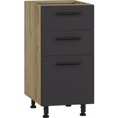   VENTO DS3-40/82 alsó fiókos szekrény, szín: craft tölgy/antracit