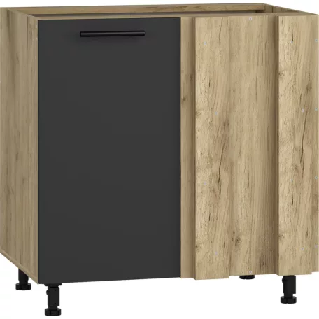 VENTO DN-100/82 alsó sarokszekrény, szín: craft tölgy/antracit