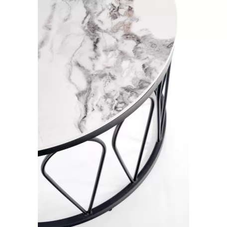 FORMOSA 2 db dohányzóasztal készlet, fehér márvány