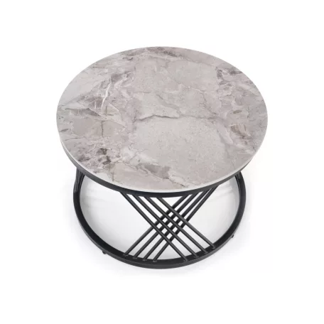 FLAMINGO 2 dohányzóasztal készlet, szürke márvány