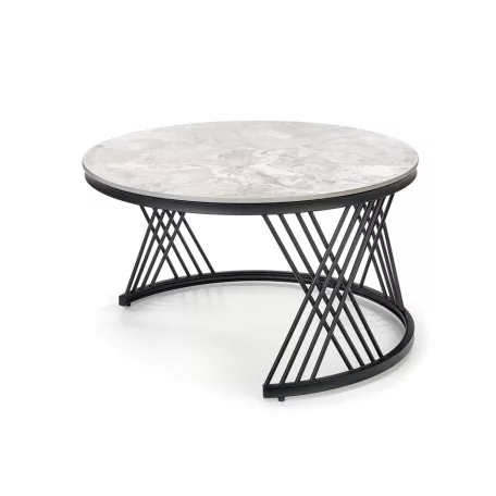 FLAMINGO 2 dohányzóasztal készlet, szürke márvány