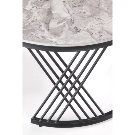 FLAMINGO 2 dohányzóasztal készlet, szürke márvány