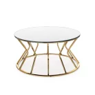 AFINA, dohányzóasztal, tükör / arany