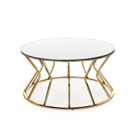 AFINA, dohányzóasztal, tükör / arany