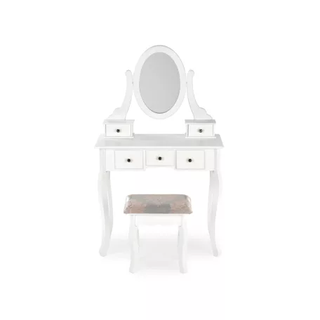 SARA komód konzol székkel, fehér matt