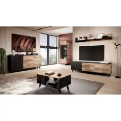 RANDOM RTV-2 TV-állvány, szín: wotan tölgy/fekete