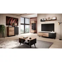 RANDOM P-1 akasztós polc, szín: wotan tölgy/fekete