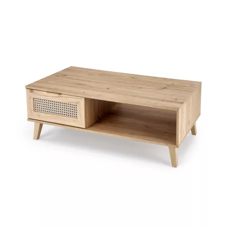 BORNEO LAW-1 dohányzóasztal, kézműves tölgy / fekete