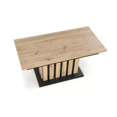 BARETTI dohányzóasztal, kézműves tölgy / fekete