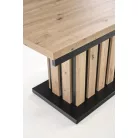 BARETTI dohányzóasztal, kézműves tölgy / fekete