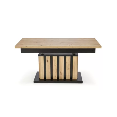 BARETTI dohányzóasztal, kézműves tölgy / fekete