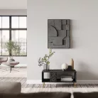 BULLET LAW-1 dohányzóasztal, fekete/arany