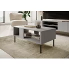 ASENSIO LAW-1 dohányzóasztal, világosszürke/fekete