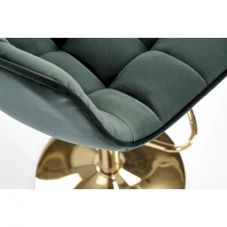 H120 bárszék, arany/sötétzöld