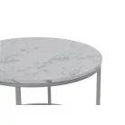 PAOLA 2 szett két dohányzóasztalból, márvány/ezüst