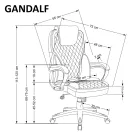 GANDALF szék, fekete/szürke