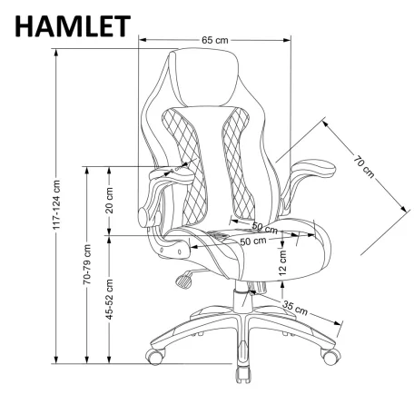 HAMLET szék, fekete/szürke