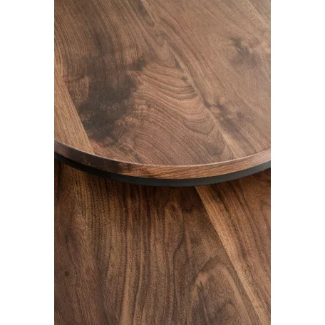 OREO két dohányzóasztal készlet, dió / fekete