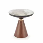 GENESIS_S dohányzóasztal, fehér márvány / dió / arany