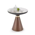 GENESIS_S dohányzóasztal, fehér márvány / dió / arany