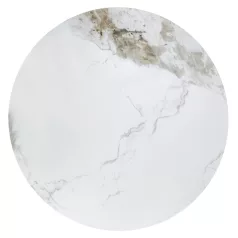 GENESIS dohányzóasztal, fehér márvány / dió / arany